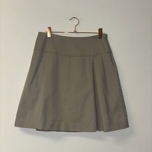 Vintage Tennis Skirt Sz L Beige Pleated School Girl Court Heritag Preppy 90s y2k